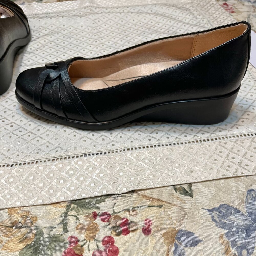 LIFESTRIDE JORIE Shoes WEDGES Black Size 8M - Picture 4 of 5